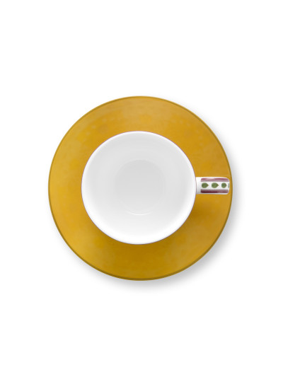 Tasse mit Untertasse Espresso Lily & Lotus Moon Delight Yellow 120ml