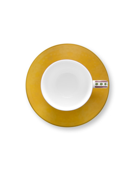 Tasse mit Untertasse Espresso Lily & Lotus Moon Delight Yellow 120ml
