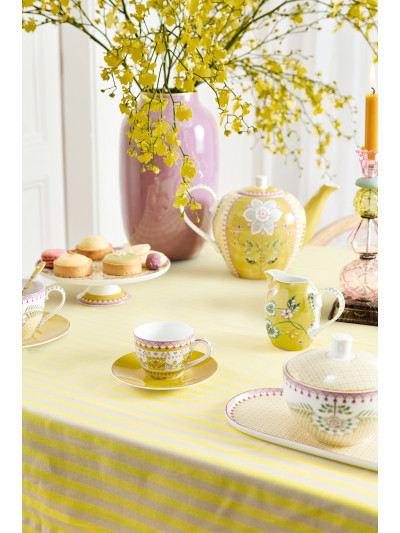 Tasse mit Untertasse Espresso Lily & Lotus Moon Delight Yellow 120ml