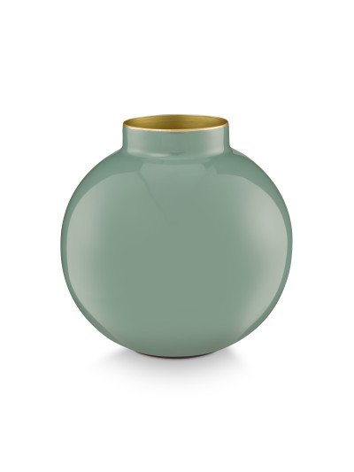 Pip Studio Vase Metall Mid Green 17cm