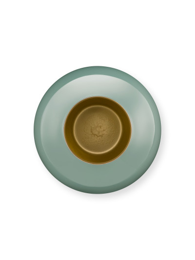 Pip Studio Vase Metall Mid Green 17cm