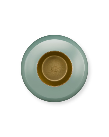Pip Studio Vase Metall Mid Green 17cm