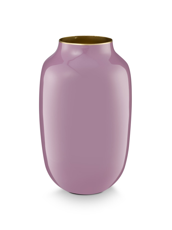 Pip Studio Vase Metall Oval Lilac 32cm