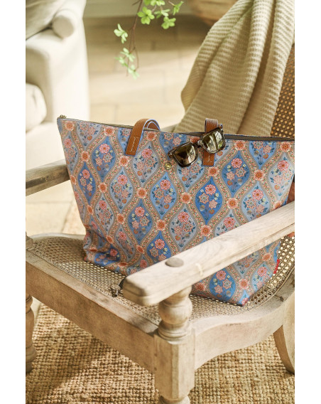 Tragetasche Strandtasche Tilda groß Ornamento Blue 66x20x44cm