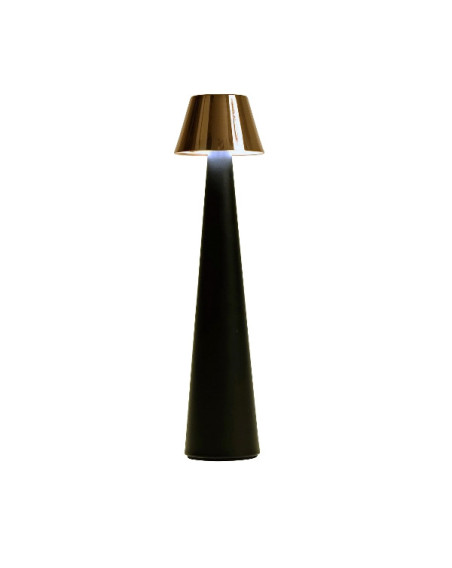 LED Tischlampe Pilz Kupfer-Schwarz, Touch Dimmer 7x28cm