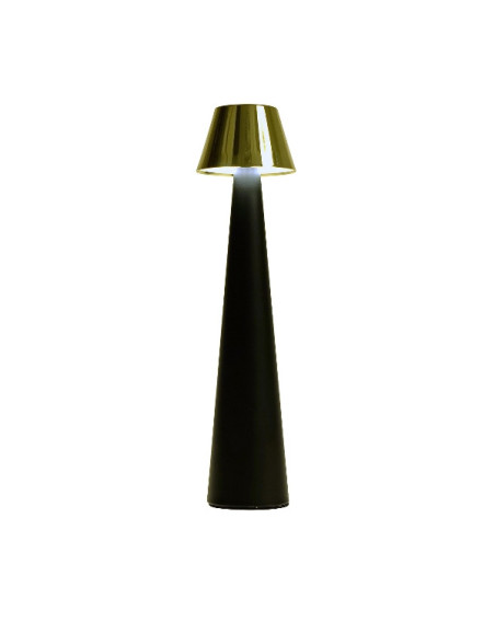 LED Tischlampe Pilz Kupfer-Schwarz, Touch Dimmer 7x28cm