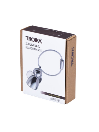 Schlüsselanhänger Schutzengel "Angelina" Silber glänzend