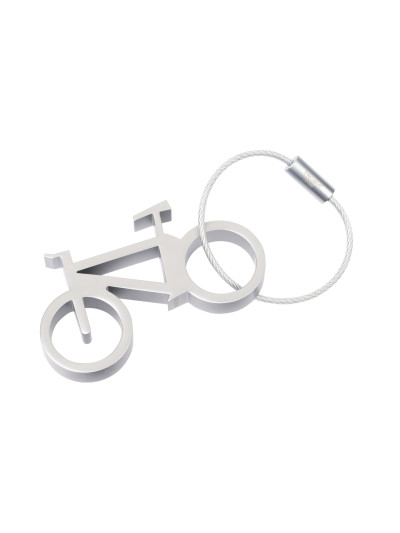 Schlüsselanhänger mit Schlüsselring und Flaschenöffner Fahrrad