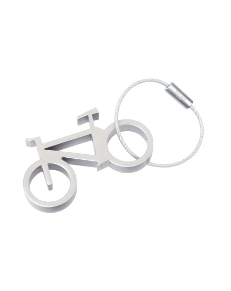 Schlüsselanhänger mit Schlüsselring und Flaschenöffner Fahrrad