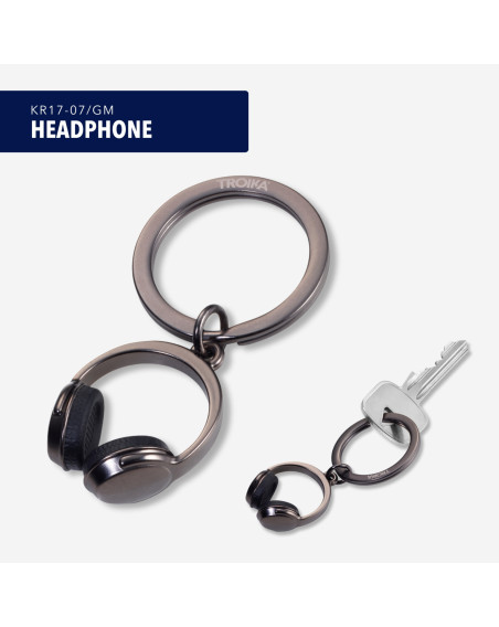 Schlüsselanhänger Headphone Kopfhörer Schwarz
