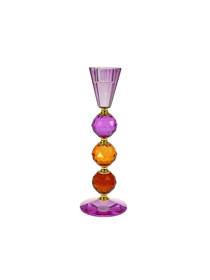Kerzenleuchter für Stabkerze 8x22,5cm Glas