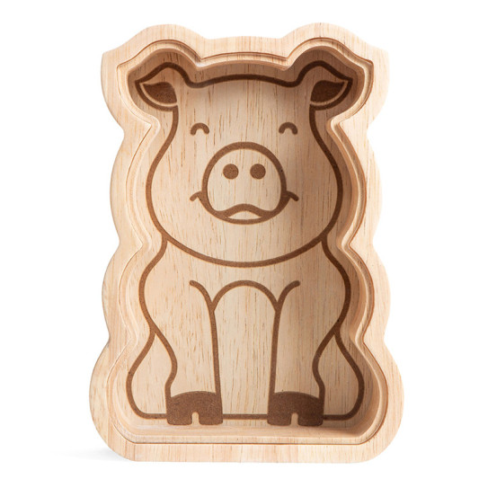 Spardose Holz-Sparschwein "Piggi Bank"