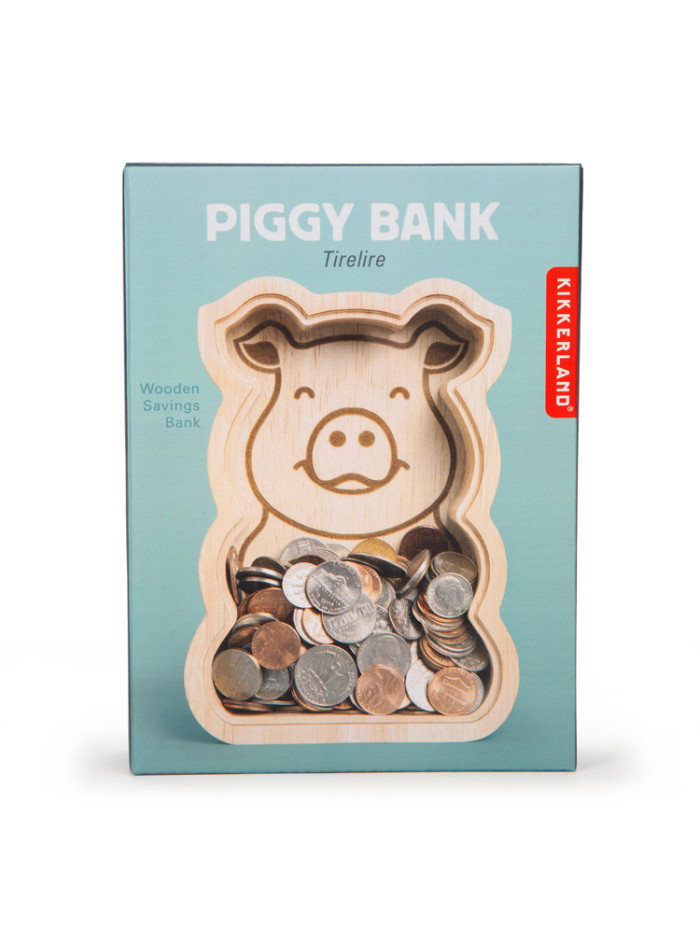 Spardose Holz-Sparschwein "Piggi Bank"