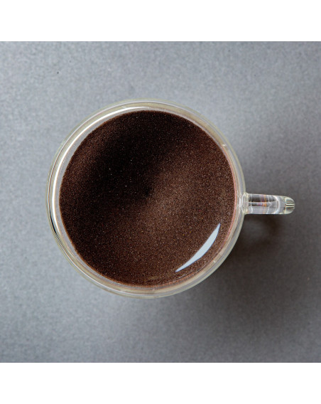 Kaffeepause Sanduhr 15 Minuten Pause, Glas mit Kaffeepulver