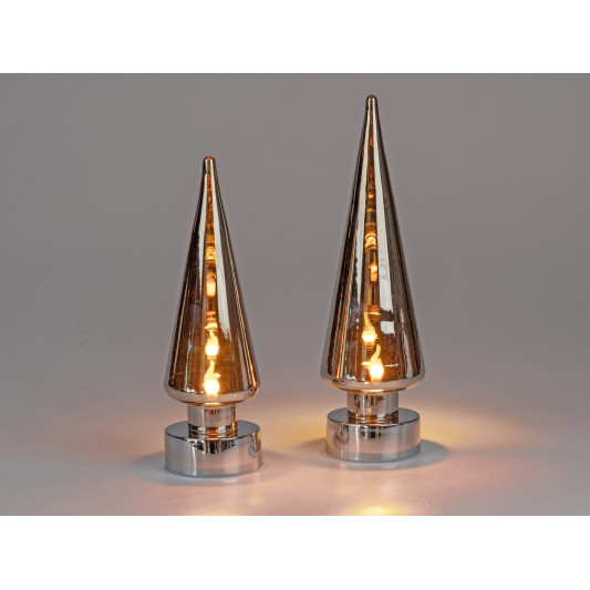 LED Baum Magic-Flamme Glas 30cm mit Timer