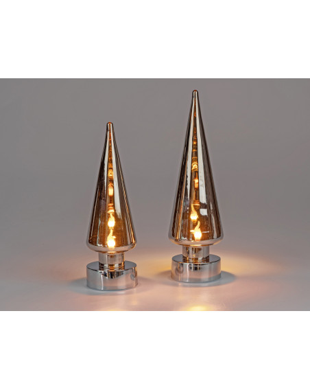 LED Baum Magic-Flamme Glas 30cm mit Timer