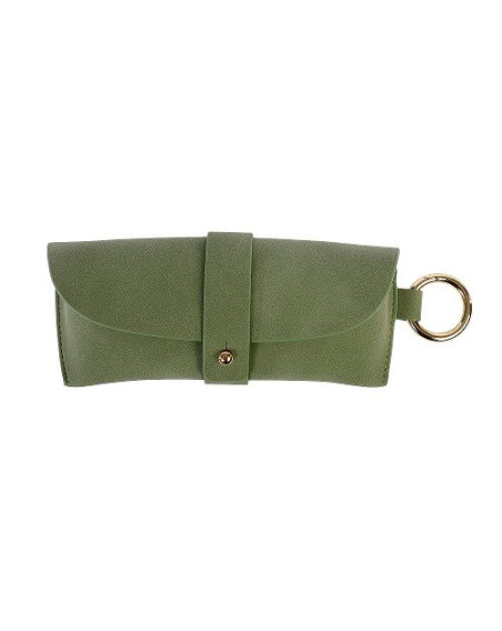 Brillenetui Majoie Leder-Optik Taupe 17x7cm