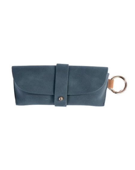 Brillenetui Majoie Leder-Optik Taupe 17x7cm