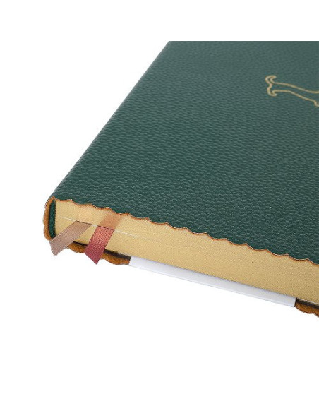 Notizbuch Schreibkladde Dackel Majoie Tannengrün A5 240 Seiten