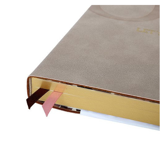 Notizbuch Schreibkladde "OK lets go" Majoie Creme A5 240 Seiten