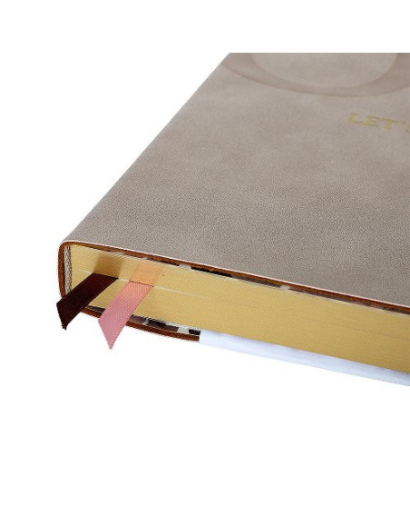 Notizbuch Schreibkladde "OK lets go" Majoie Creme A5 240 Seiten