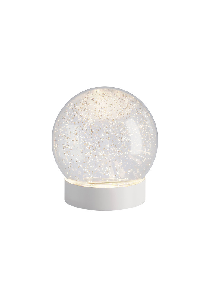 Sompex GLAMOR BAUBLE 13cm Leuchtkugel, Sockel weiß