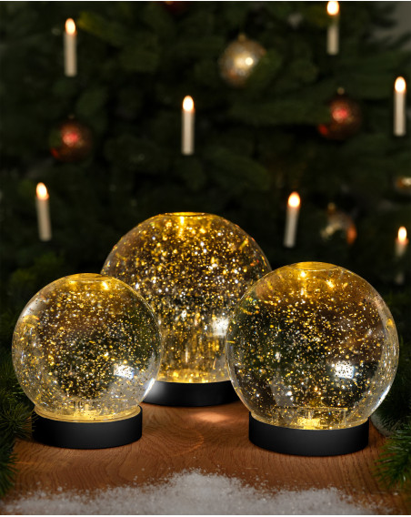 Sompex GLAMOR BAUBLE 13cm Leuchtkugel, Sockel schwarz