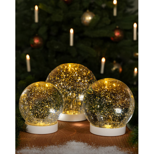 Sompex GLAMOR BAUBLE 15cm Leuchtkugel, Sockel weiß