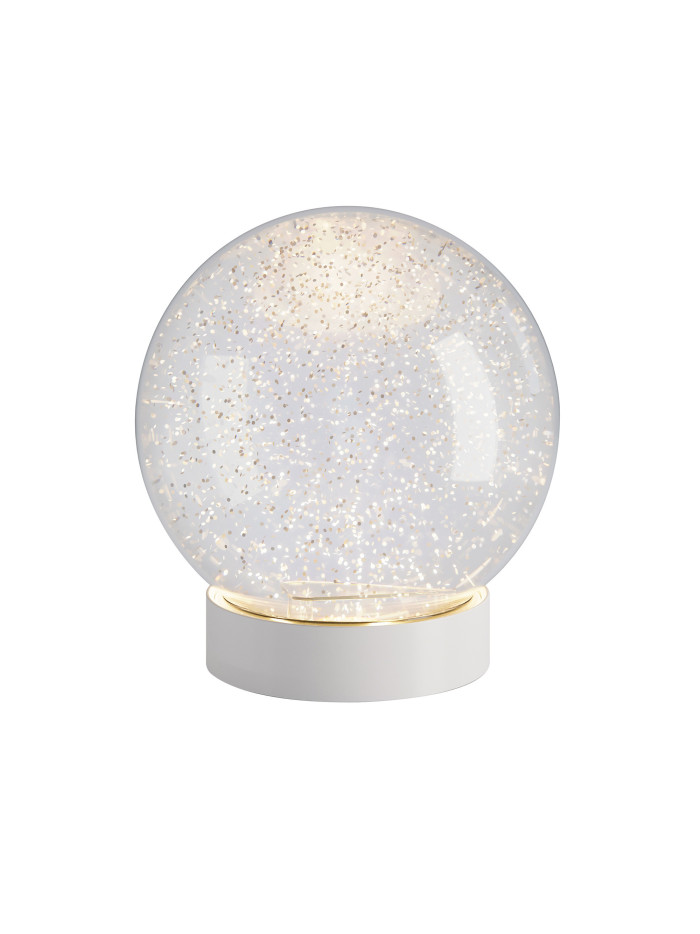 Sompex GLAMOR BAUBLE 15cm Leuchtkugel, Sockel weiß