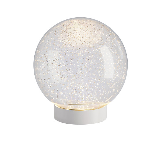 Sompex GLAMOR BAUBLE 18cm Leuchtkugel, Sockel weiß