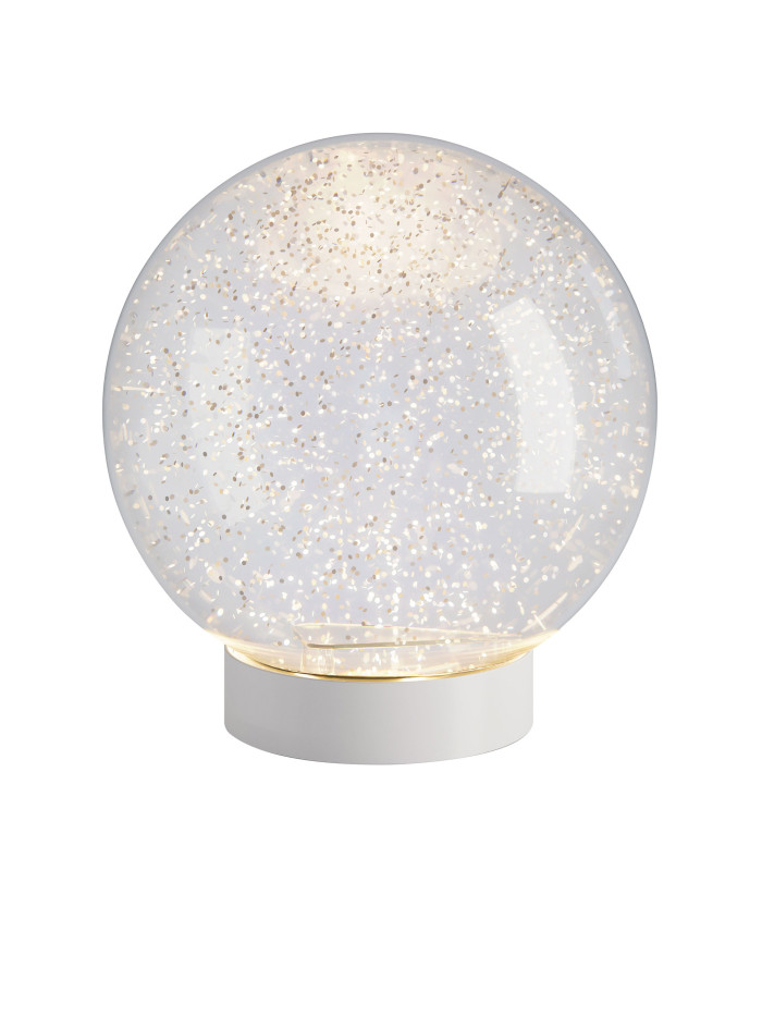 Sompex GLAMOR BAUBLE 18cm Leuchtkugel, Sockel weiß