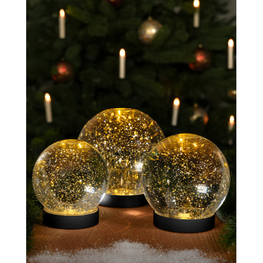 Sompex GLAMOR BAUBLE 18cm Leuchtkugel, Sockel schwarz
