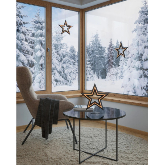 Sompex FREESTAR 29x30cm schwarz Akku-Dekoleuchte Stern, stehend oder hängend