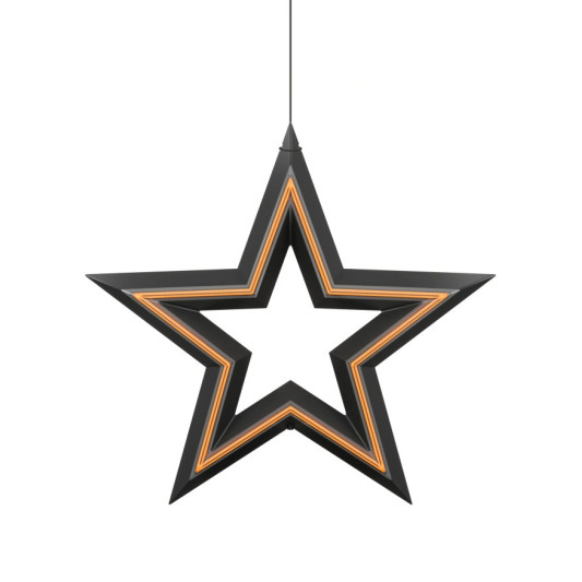 Sompex FREESTAR 29x30cm schwarz Akku-Dekoleuchte Stern, stehend oder hängend