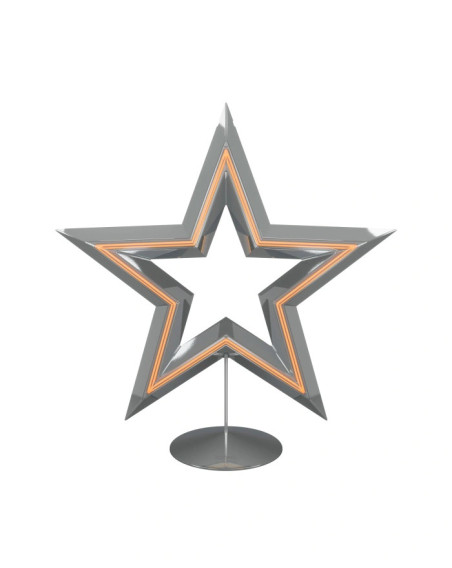 Sompex FREESTAR 29x30cm Chrom Akku-Dekoleuchte Stern, stehend oder hängend