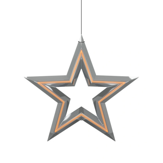Sompex FREESTAR 29x30cm Chrom Akku-Dekoleuchte Stern, stehend oder hängend