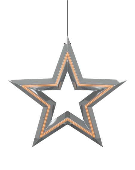 Sompex FREESTAR 29x30cm Chrom Akku-Dekoleuchte Stern, stehend oder hängend