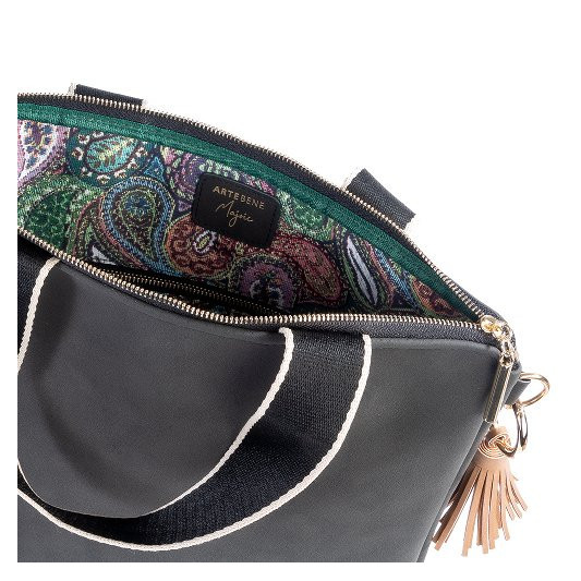 Umhängetasche Handtasche Majoie Black, Lederoptik 30x30cm