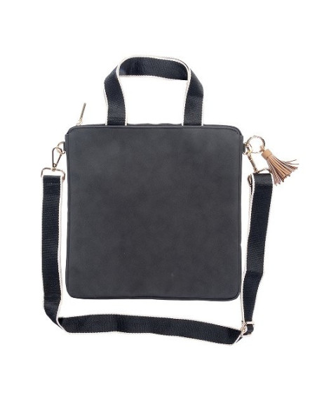 Umhängetasche Handtasche Majoie Black, Lederoptik 30x30cm
