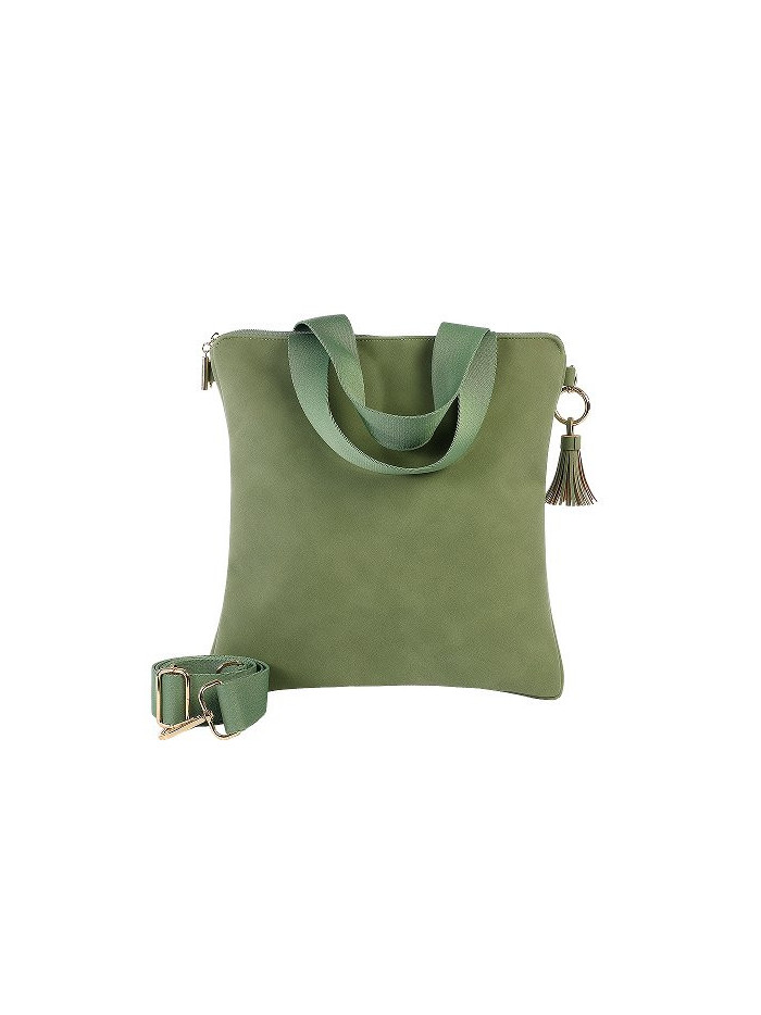 Umhängetasche Handtasche Majoie Salbei, Lederoptik 30x30cm