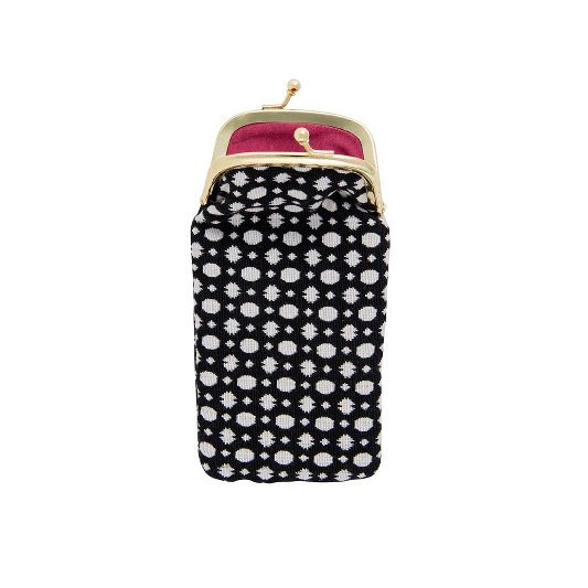 Brillenetui Majoie 8,5x17cm, schwarz-weiß Dots Baumwolle