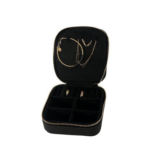 Schmuckbox Majoie Leder-Optik schwarz 10x10x3,3cm
