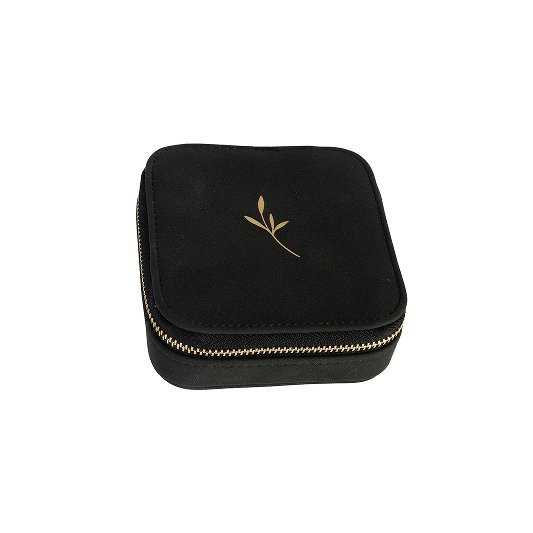 Schmuckbox Majoie Leder-Optik schwarz 10x10x3,3cm