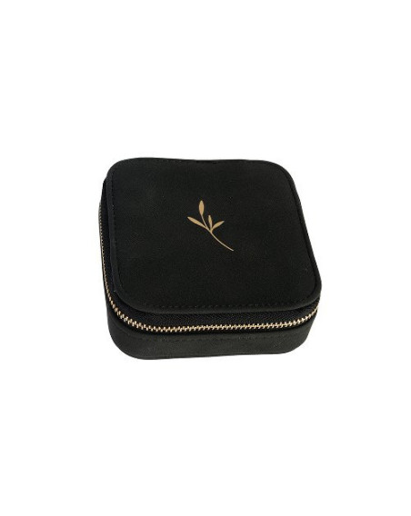 Schmuckbox Majoie Leder-Optik schwarz 10x10x3,3cm