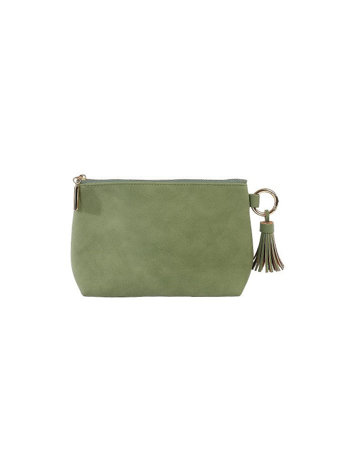 Kosmetiktasche Majoie Leder-Optik Salbei 21x14x8cm