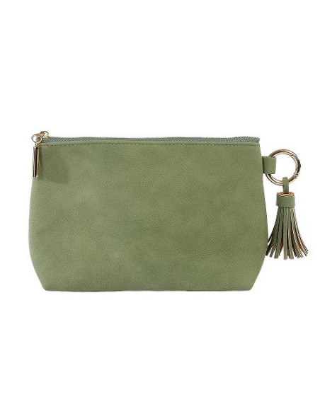 Kosmetiktasche Majoie Leder-Optik Salbei 21x14x8cm
