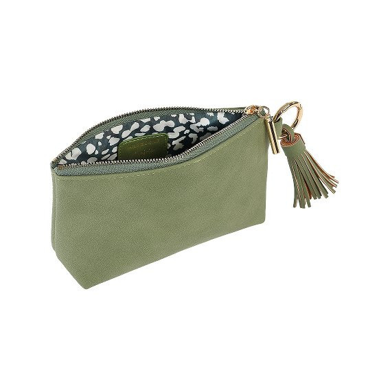 Kosmetiktasche Majoie Leder-Optik SalbeiOrange 18x10x5 cm