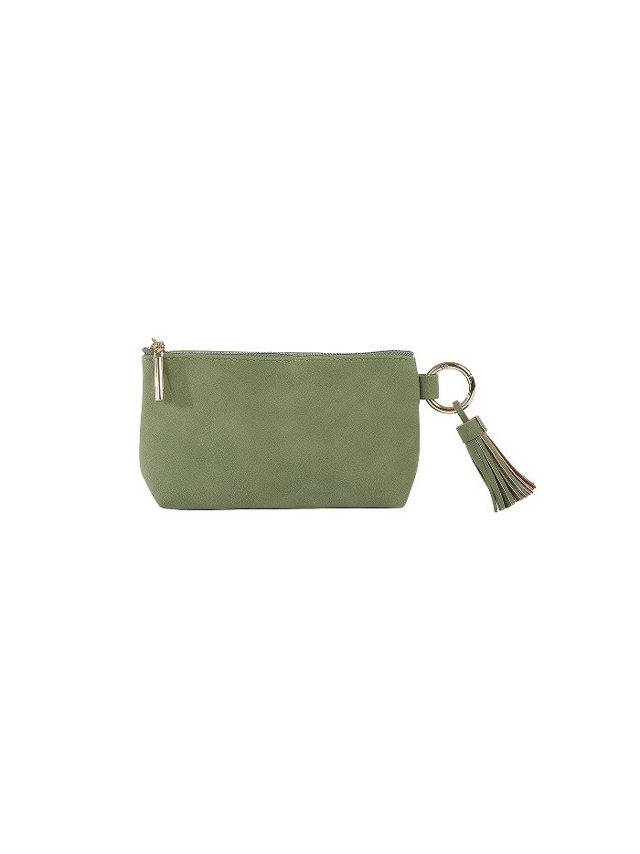 Kosmetiktasche Majoie Leder-Optik SalbeiOrange 18x10x5 cm