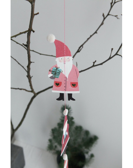 Winterfreunde Kette Girlande Schneemann 100mm Karton
