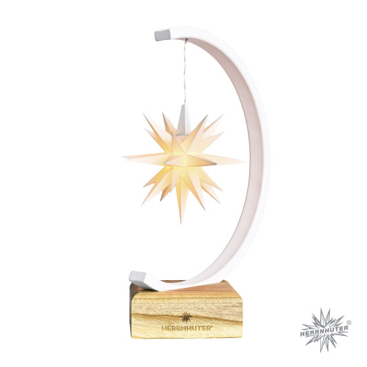 Herrnhuter Sternenbogen Lampe Metalldesign-Weiß mit 13 cm Stern in weiß